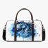 Watercolor blue horse 3d travel bag