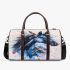 Watercolor blue horse 3d travel bag