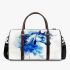 Watercolor blue horse 3d travel bag