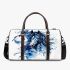 Watercolor blue horse 3d travel bag