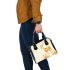 Watercolor deer light beige background with fall colors shoulder handbag