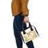 Watercolor deer with yellow roses shoulder handbag