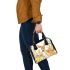 Watercolor deer with yellow roses shoulder handbag