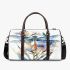 Watercolor dragonfly among flowers 3d travel bag