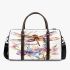 Watercolor dragonfly among flowers 3d travel bag