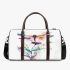 Watercolor dragonfly sitting on flower 3d travel bag