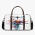 Watercolor dragonfly sitting on top of flower 3d travel bag