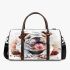 Watercolor english bulldog clipart 3d travel bag