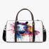 Watercolor horse colorful splashes 3d travel bag