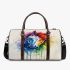 Watercolor horse in rainbow colors 3d travel bag