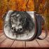 Watercolor illustration of an elegant horse portrait saddle bag