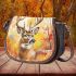 Watercolor illustration of the majestic deer saddle bag