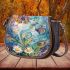 Watercolor painting of butterflies saddle bag
