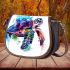 Watercolor sea turtle saddle bag