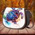 Watercolor sea turtle saddle bag