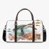 Watercolor sea turtle with coral reef and fish 3d travel bag