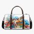 Watercolor turtle swimming in coral reef 3d travel bag