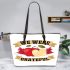 What if today we were grateful for everything Leather Tote Bag