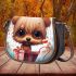 Whimsical adventure of the dog in the striped bucket Saddle Bags for Women: Perfect Gift for Girlfriend, Wife, Daughter