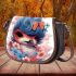 Whimsical aviary a playful perch Saddle Bags for Women: Perfect Gift for Girlfriend, Wife, Daughter