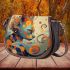 Whimsical cat in colorful harmony Saddle Bags for Women: Perfect Gift for Girlfriend, Wife, Daughter