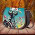 Whimsical cat on cloud nine Saddle Bags for Women: Perfect Gift for Girlfriend, Wife, Daughter