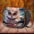 Whimsical owl and friends saddle bag