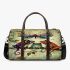 Whimsical scene of three frogs perched on branches 3d travel bag