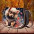 Whimsical wet canine creativity saddle bag