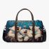 White bears smile with dream catcher 3d travel bag