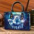 White bears smile with dream catcher small handbag