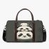 White panda with two kittens on head 3d travel bag