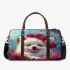 White pomeranian puppy with blue eyes 3d travel bag