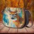 Whitetailed deer painting saddle bag