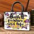 With positive mind vibes and life small handbag