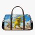Yellow grinchy with black sunglass 3d travel bag