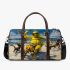 Yellow grinchy with black sunglass ride motorbike 3d travel bag