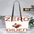 zero plucks giuen Leather Tote Bag