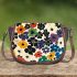 Pattern of flowers maru aronson different colors Saddle Bag, Totes, Crossbody, Purse: Bag Gift Idea for Girlfriend, Sitter, Birthday, Women ,Daughter, Mama, Ladies