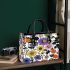 Pattern of flowers maru aronson colors Small Handbag, Totes, Crossbody, Purse: Bag Gift Idea for Girlfriend, Sitter, Birthday, Women ,Daughter, Mama, Ladies