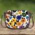 Pattern of flowers maru aronson different colors Saddle Bag, Totes, Crossbody, Purse: Bag Gift Idea for Girlfriend, Sitter, Birthday, Women ,Daughter, Mama, Ladies