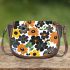 Pattern of flowers maru aronson different colors Saddle Bag, Totes, Crossbody, Purse: Bag Gift Idea for Girlfriend, Sitter, Birthday, Women ,Daughter, Mama, Ladies