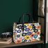 Pattern of flowers maru aronson colors Small Handbag, Totes, Crossbody, Purse: Bag Gift Idea for Girlfriend, Sitter, Birthday, Women ,Daughter, Mama, Ladies