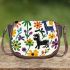 Pattern of flowers wild animals maru aronson Saddle Bag, Totes, Crossbody, Purse: Bag Gift Idea for Girlfriend, Sitter, Birthday, Women ,Daughter, Mama, Ladies