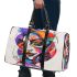 Abstract a woman's face with abstract shapes and lines 3d travel bag