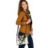 Abstract animal large abstract shapes around the creature shoulder handbag