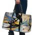 Abstract art painting with beautiful shapes and lines 3d travel bag