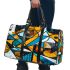 Abstract art painting with geometric shapes and lines 3d travel bag
