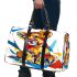 Abstract art with a lion cub 3d travel bag