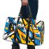 Abstract blue and yellow geometric masterpiece 3d travel bag